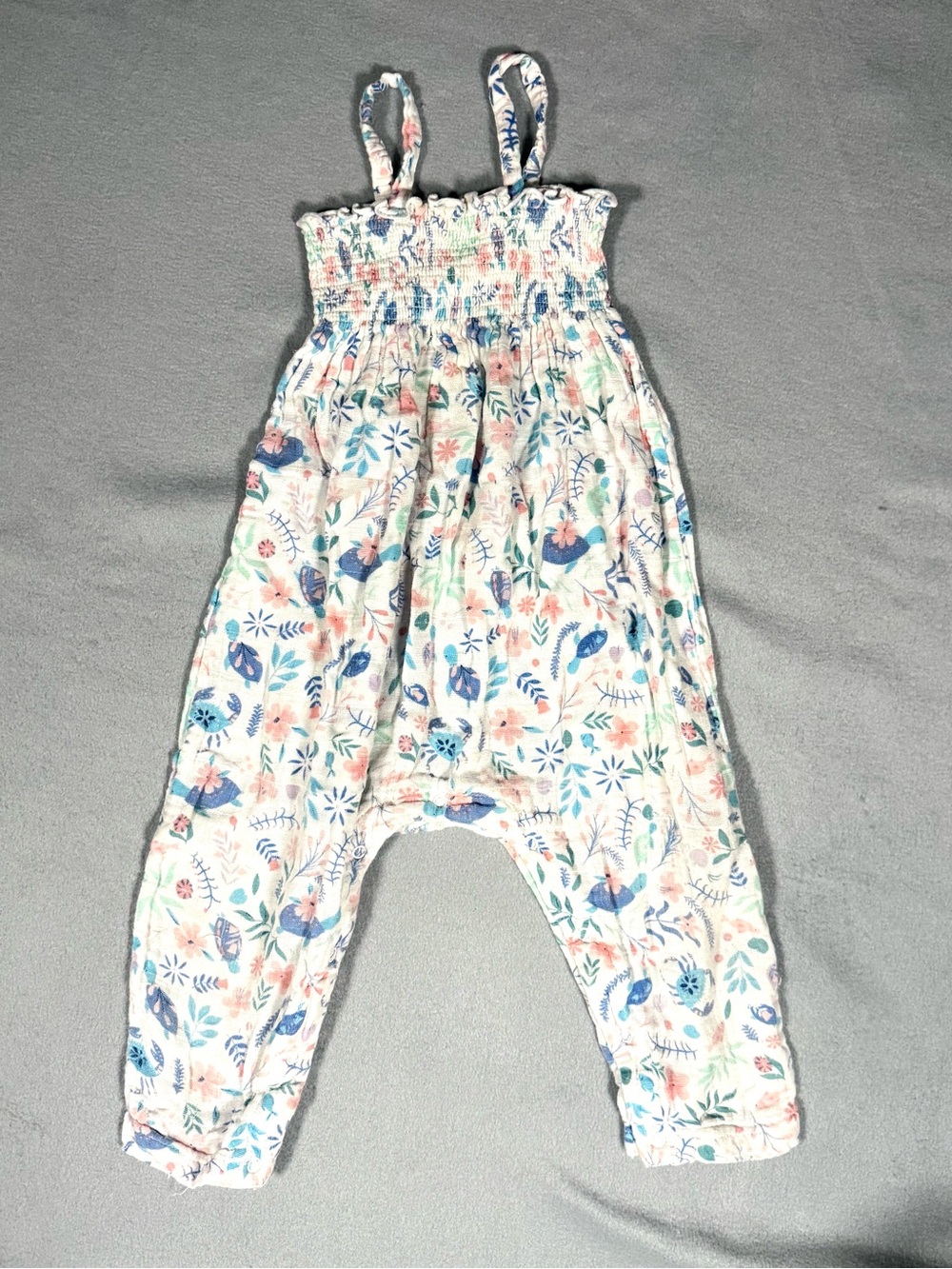 Angel Dear 12-18M Floral Gauze Romper Organic Cotton Boho Baby